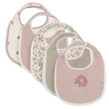 Bavoir Retro Flowers - 5 Unités - Petit coeur salé