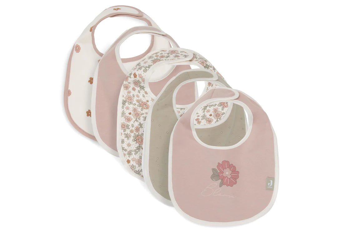 Bavoir Retro Flowers - 5 Unités - Petit coeur salé