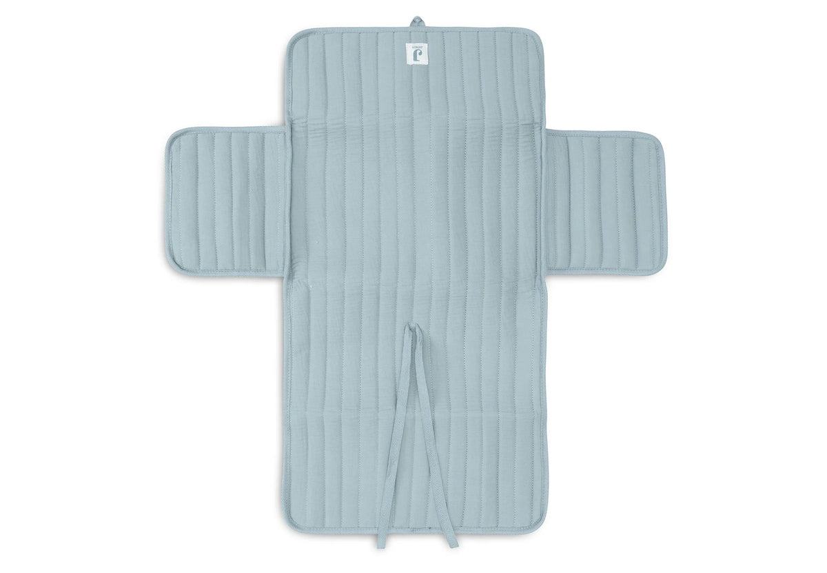 Tapis à Langer nomade Gaze de Coton - Sea Green