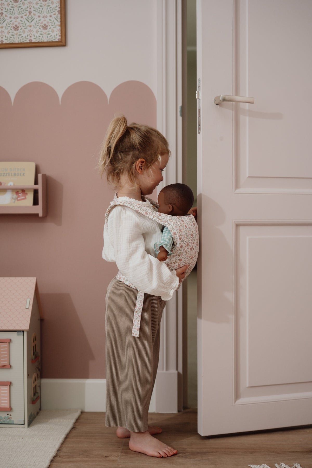 Porte-bĂ©bĂ© pour PoupĂ©e Fleuri â Jeu dâImitation pour Enfant