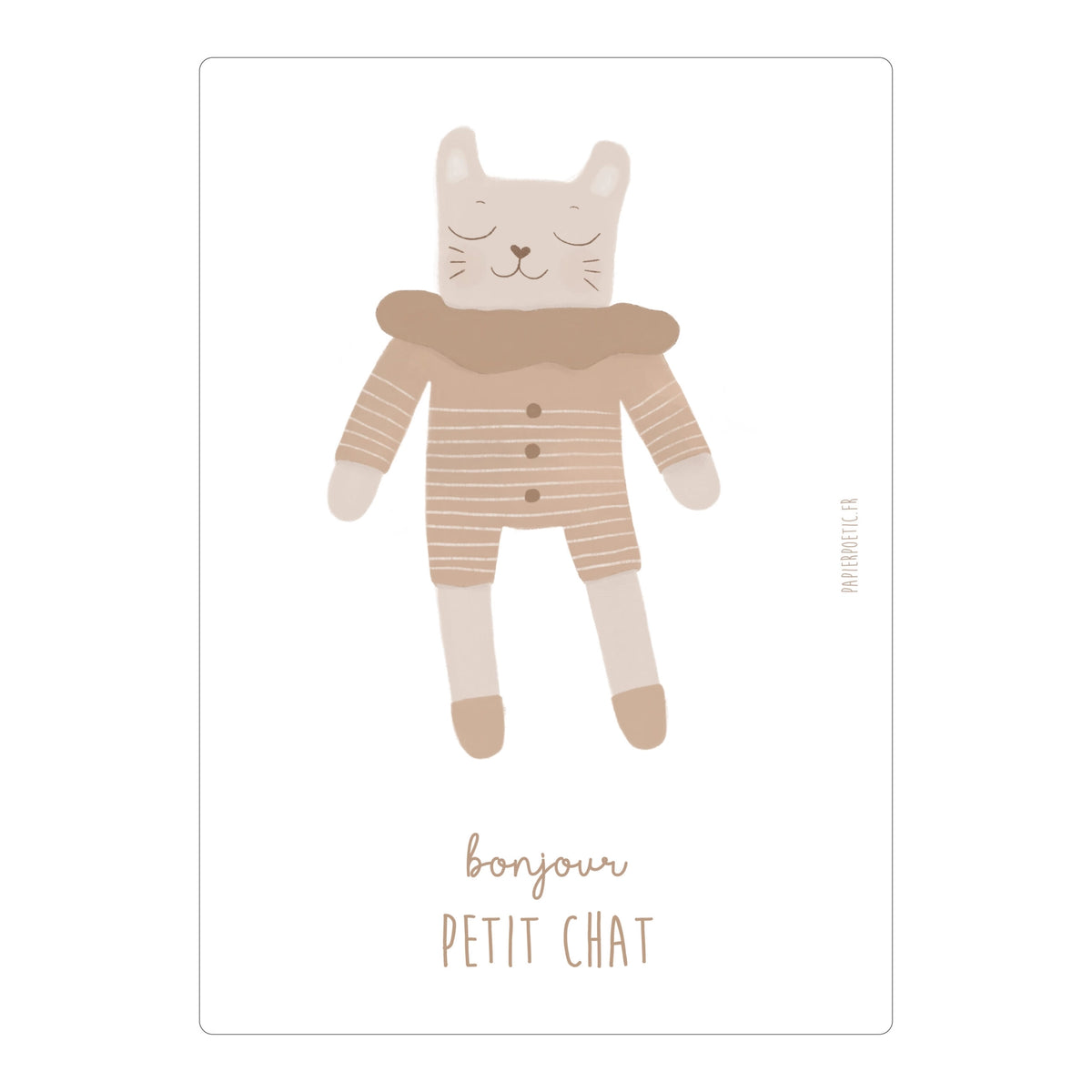 Carte “Doudou Chat” Rayures