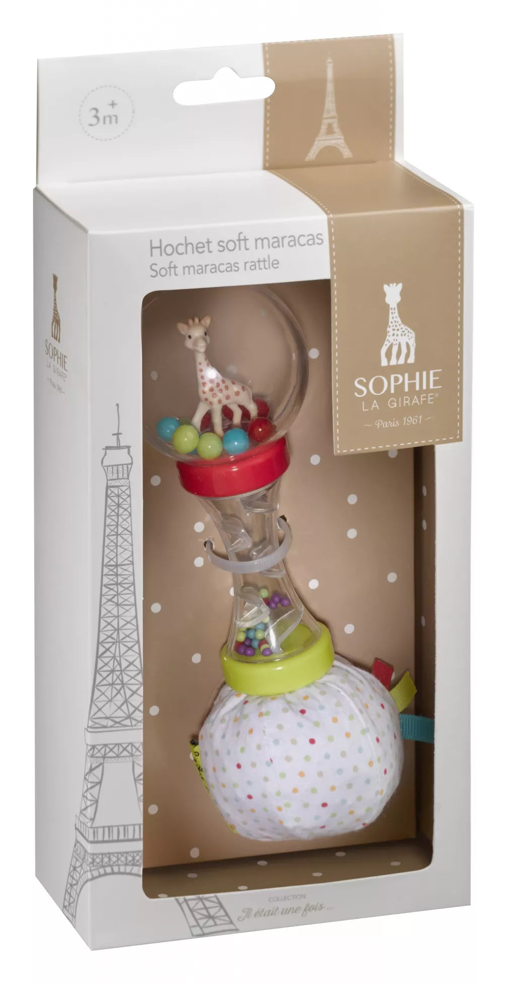 Hochet Soft maracas Sophie la girafe (double matière)