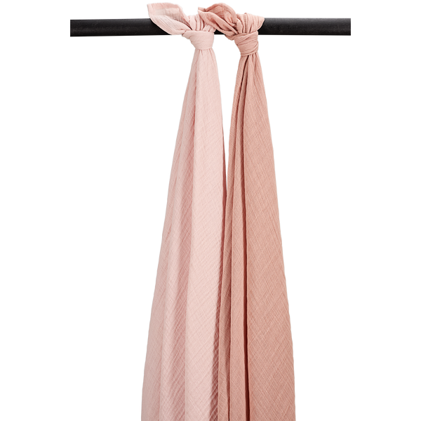 Lot de 2 langes rose 120x120cm MEYCO BABY