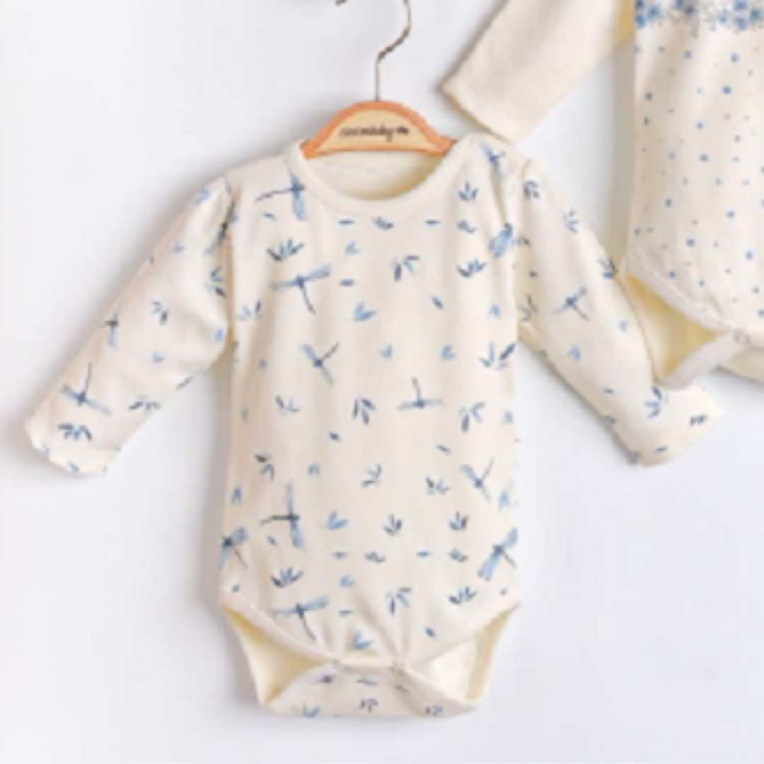 Bodies bébé fleuri bleu (6-9 mois) Ciccimbaby