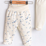 Pantalon bébé fleuri bleu (3-6 mois) Ciccimbaby