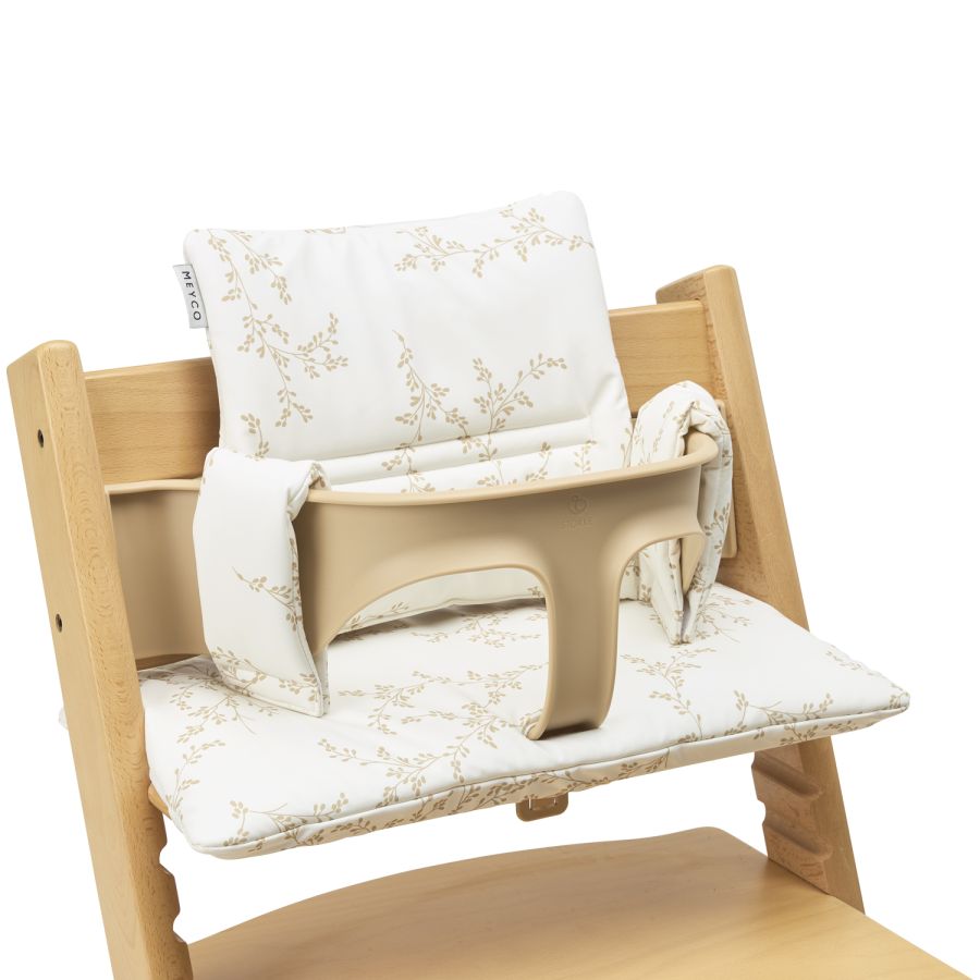 Coussin chaise haute branches - sable doux - Petit coeur salé