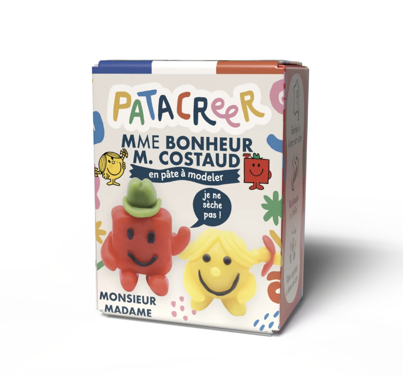 Kit à fabriquer MmeBONHEUR & MrCOSTAUD en pâte à modeler patacreer