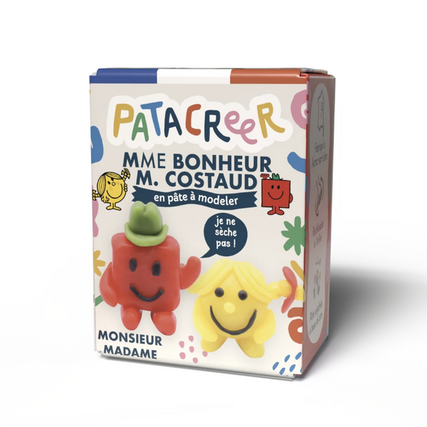 Kit Ă fabriquer MmeBONHEUR & MrCOSTAUD en pĂąte Ă modeler patacreer