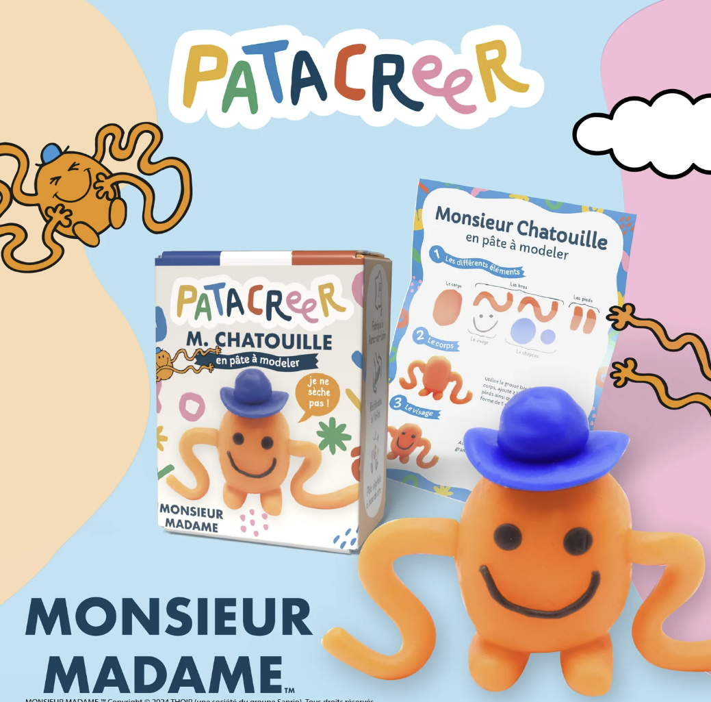 Kit Ă  fabriquer Mr CHATOUILLE en pĂąte Ă  modeler patacreer