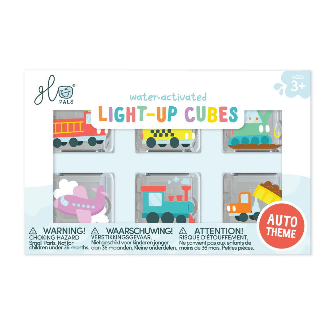 Découvrez les cubes lumineux Glo Pals Édition Limitée ✨ ! 6 cubes sensoriels qui s’illuminent dans l’eau, parfaits pour le bain ou le jeu d’éveil dès 3 ans.