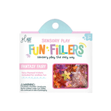 Créez un monde magique avec les Fun Fillers Fairy 🧚♀️ ! Accessoires sensoriels scintillants pour jeux d’éveil, pâte à modeler, eau, riz ou slime. Dès 3 ans.