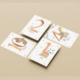 Cartes étapes mes 12 premiers mois étoilés Petit coeur salé