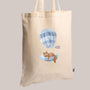 Tote bag écureuil sur montgolfière en coton biologique GMLB