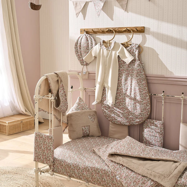 Gigoteuse coton imp. liberty beige / rose thé – Afternoon Tea 6-18 mois