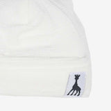 Bonnet naissance velours drop needle - Bleu marine sophie la girafe