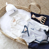 Bonnet naissance velours drop needle - Bleu marine sophie la girafe