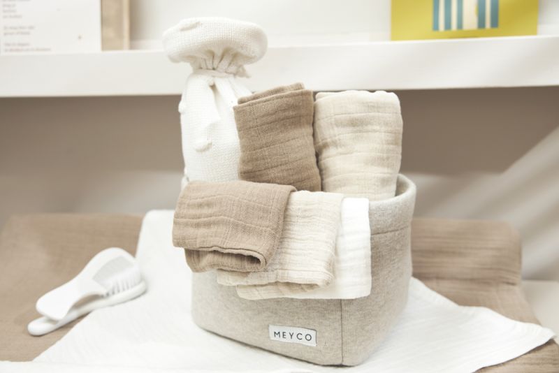 Lot de 3 langes nuances de beige 70x70cm