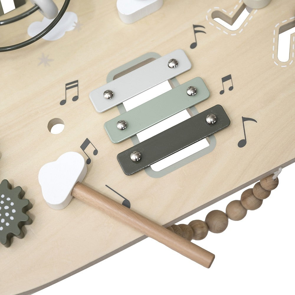 Table dâactivitĂ©s en bois - Vert olive