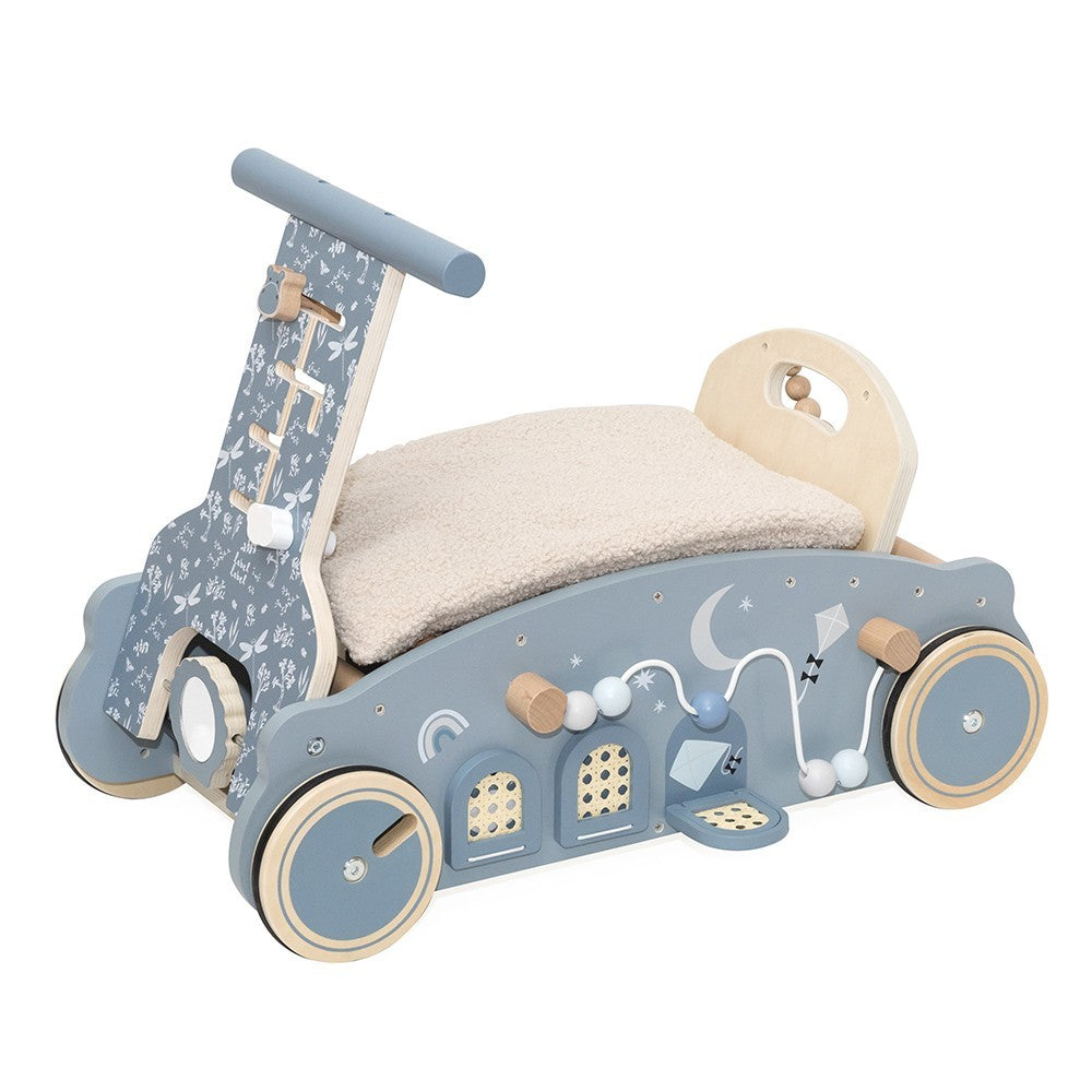 3-en-1 Bascule, Trotteur et Voiture – Bleu