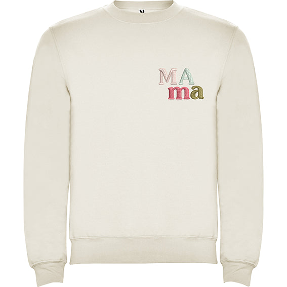 Sweat crÚme brodé rose, vert, corail, kaki Avent Bébé