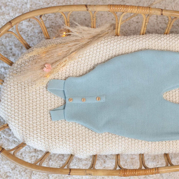 Salopette bébé en maille Vert sauge