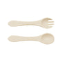 Couverts souples Silicone beige Petit coeur salé