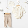 Lot Bébé 3 Pièces 100% Coton Bio petites lunettes  (1-3 mois)