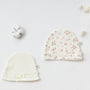 Lot de deux bonnets bébé fleuris 0-3 mois