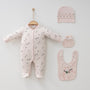 Lot vêtements Bébé fleuri ours rose (0 -3 mois)