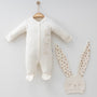 Tenue Bébé Pyjama et Bonnet Lapin Beige (0-3 mois)