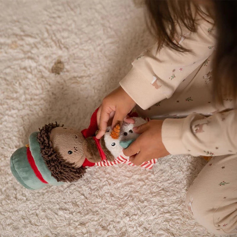 Poupée de Noël Jake avec Bonhomme de Neige – 35 cm