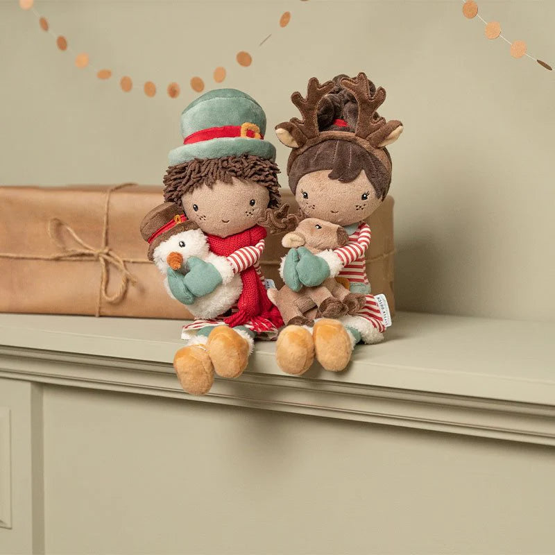 Poupée de Noël Jake avec Bonhomme de Neige – 35 cm
