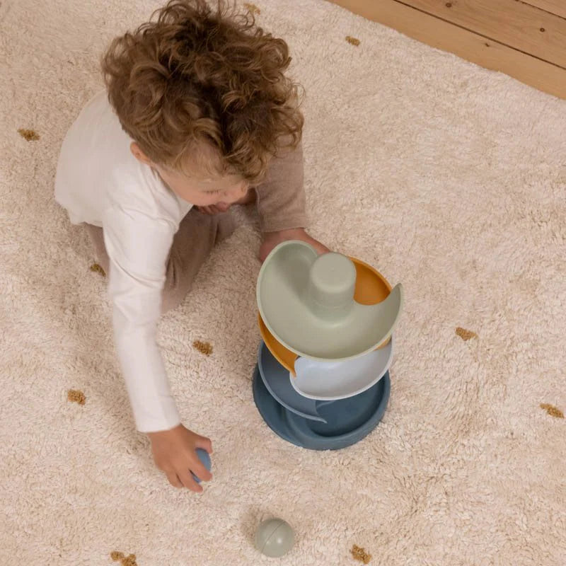 Tour en Spirale Bébé Bleu LITTLE DUTCH