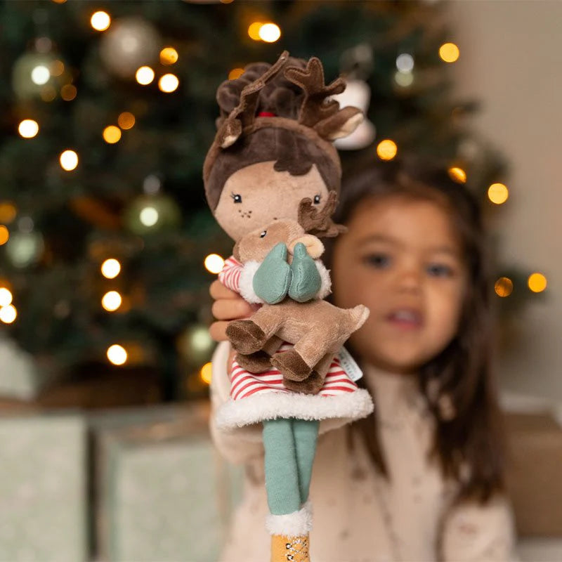 Poupée de Noël Evi avec Renne – 35 cm
