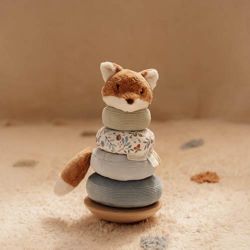 Renard à empiler doudou et bois FSC - Forest Friends LITTLE DUTCH