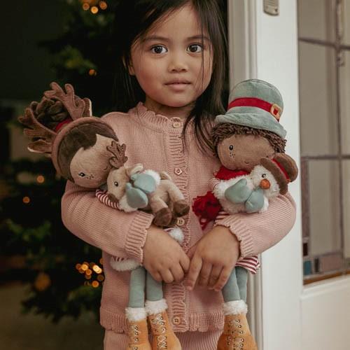 Poupée de Noël Evi avec Renne – 35 cm
