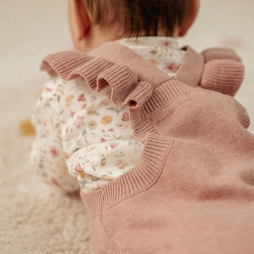 Salopette tricotée - Fairy Pink ( 2 à 9 mois) LITTLE DUTCH
