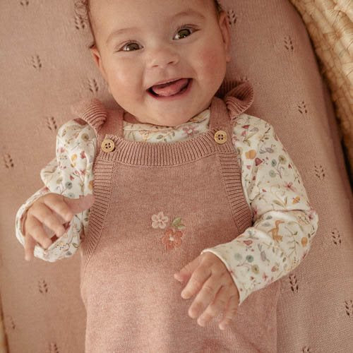 Salopette tricotée - Fairy Pink ( 2 à 9 mois) LITTLE DUTCH