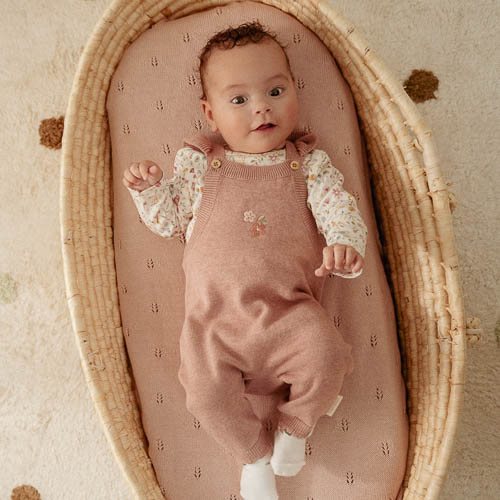 Salopette tricotée - Fairy Pink ( 2 à 9 mois) LITTLE DUTCH