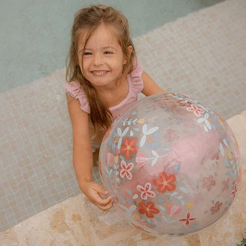 Ballon de plage 3D - Pink Flowers