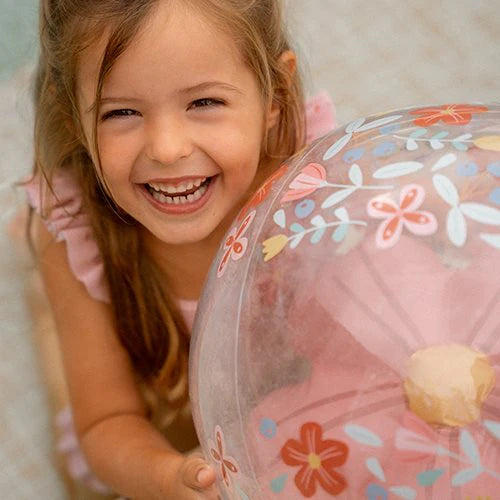 Ballon de plage 3D - Pink Flowers