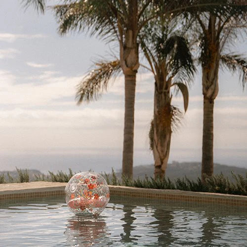 Ballon de plage 3D - Pink Flowers