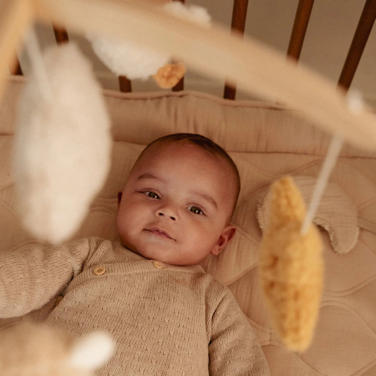 Mobile musical en bois - Beige - Newborn Naturals LITTLE DUTCH