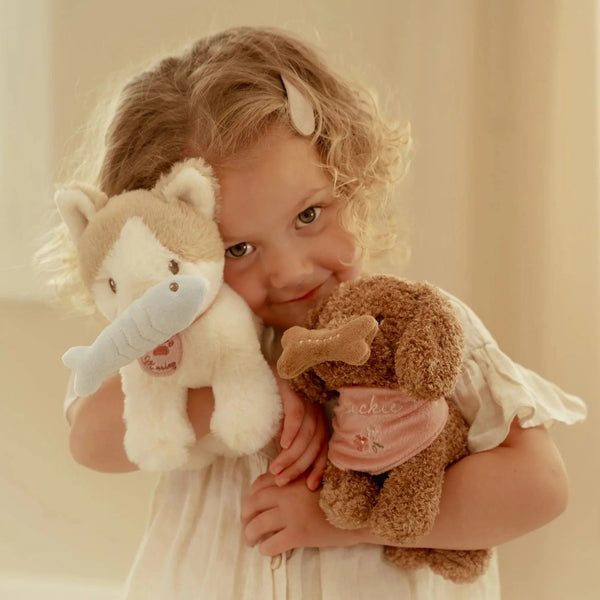 Peluche chien avec sac de transport – Jackie LITTLE DUTCH