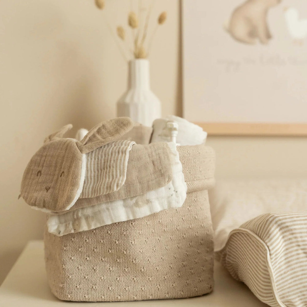 Attache-tétine en gaze de coton – Lapin LITTLE DUTCH