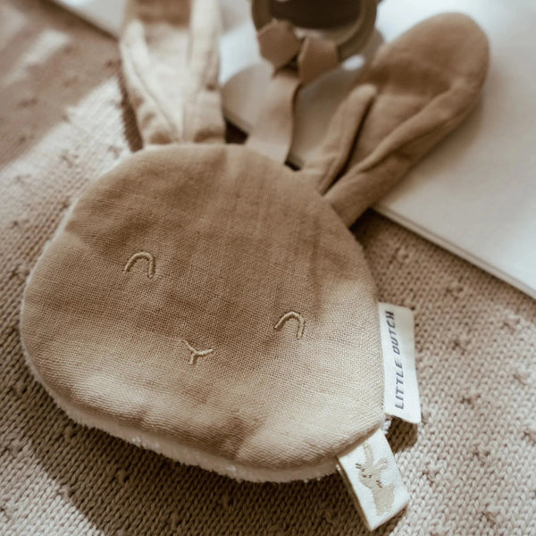 Attache-tétine en gaze de coton – Lapin LITTLE DUTCH