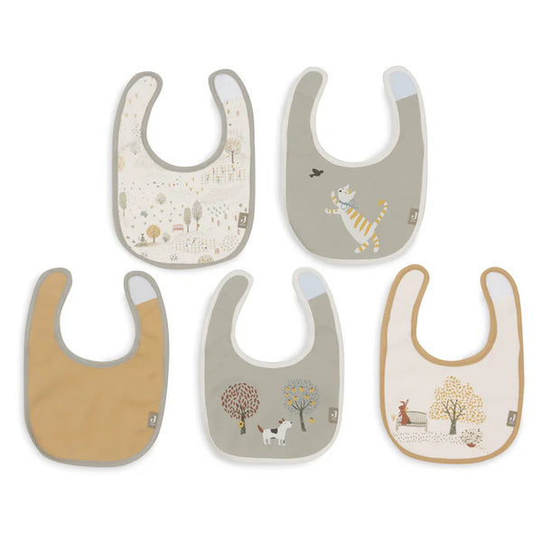 Bavoir Jersey impermĂ©able - Tiny Park - 5 UnitĂ©s