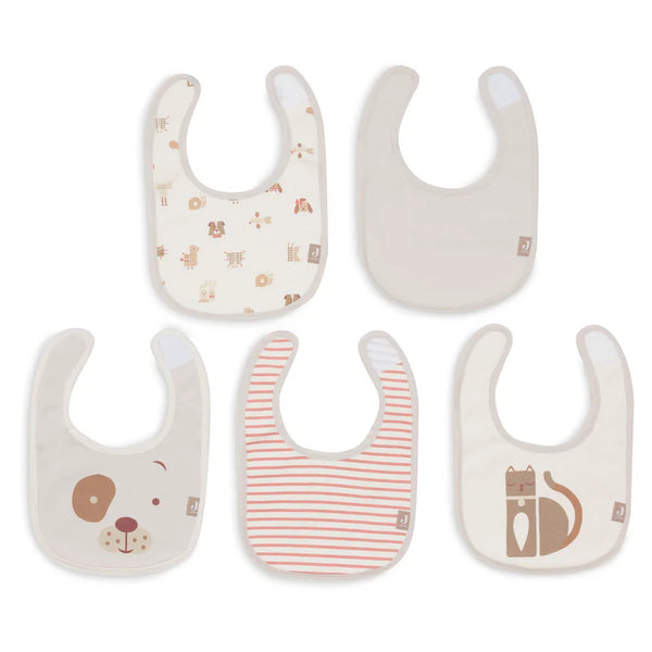 Bavoir Jersey imperméable - Animal Friends - 5 Unités