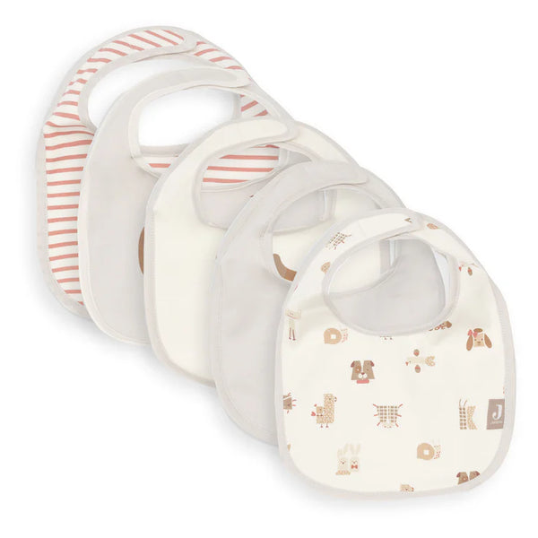 Bavoir Jersey imperméable - Animal Friends - 5 Unités