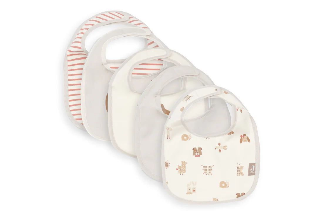 Bavoir Jersey imperméable - Animal Friends - 5 Unités